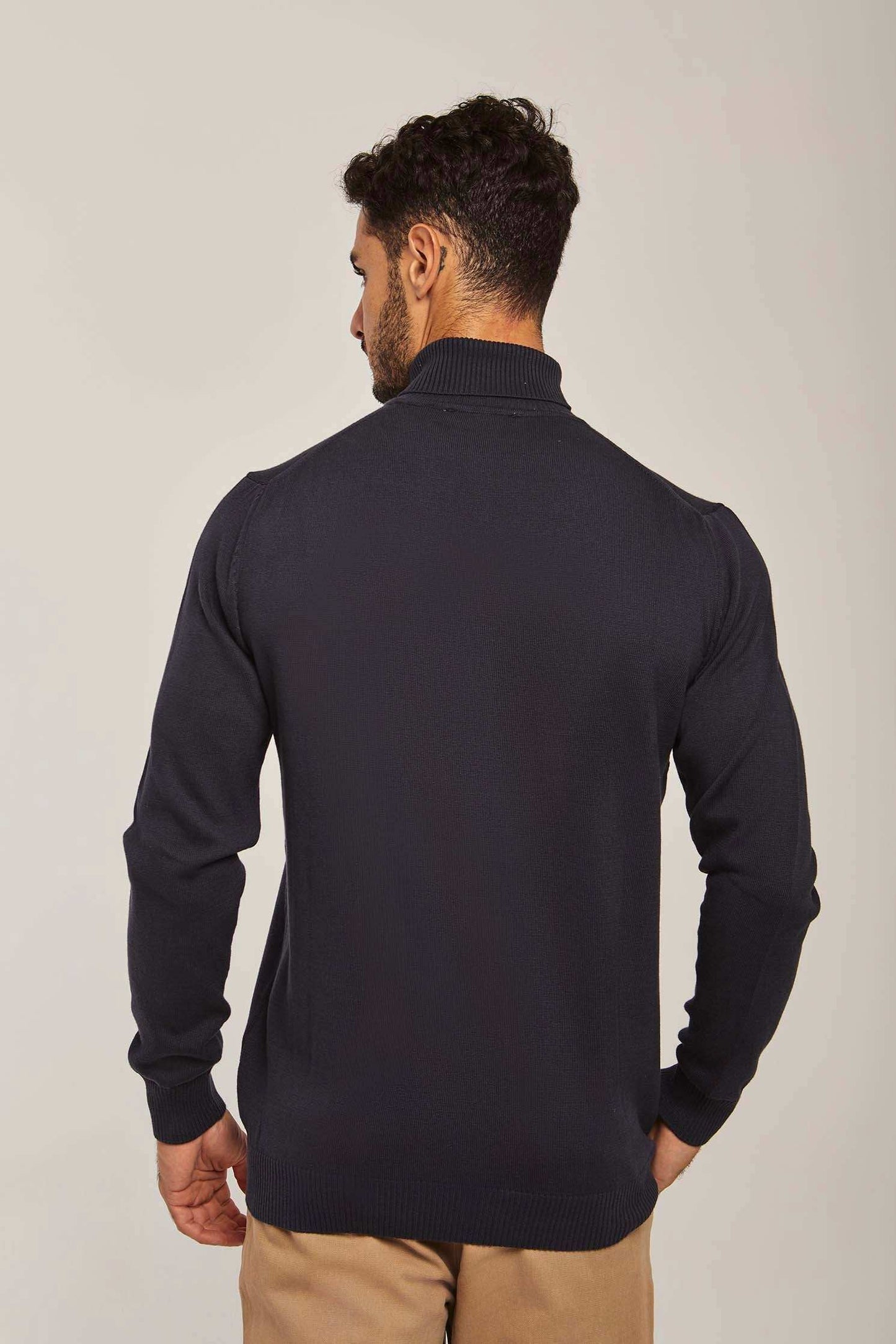 Men Slim Fit Pullover - Navy