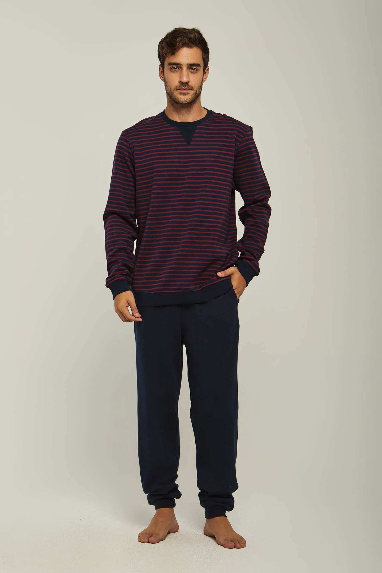 Men Regular Fit Pyjama - Burgundy