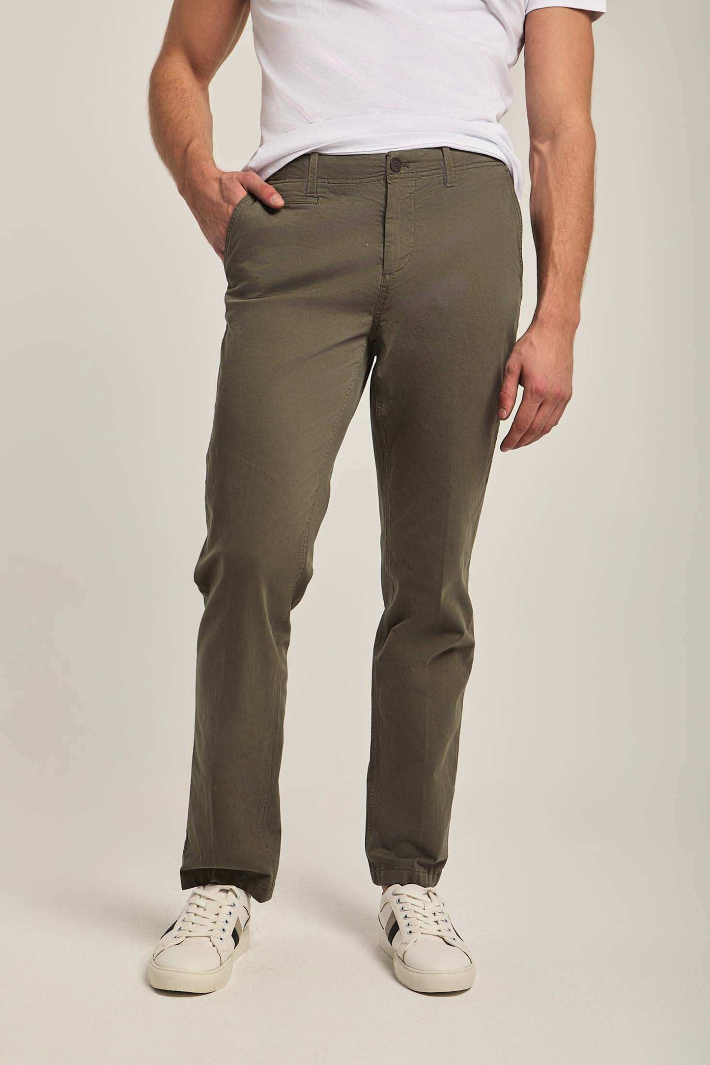 Men Regular Fit Pant - Olive Green