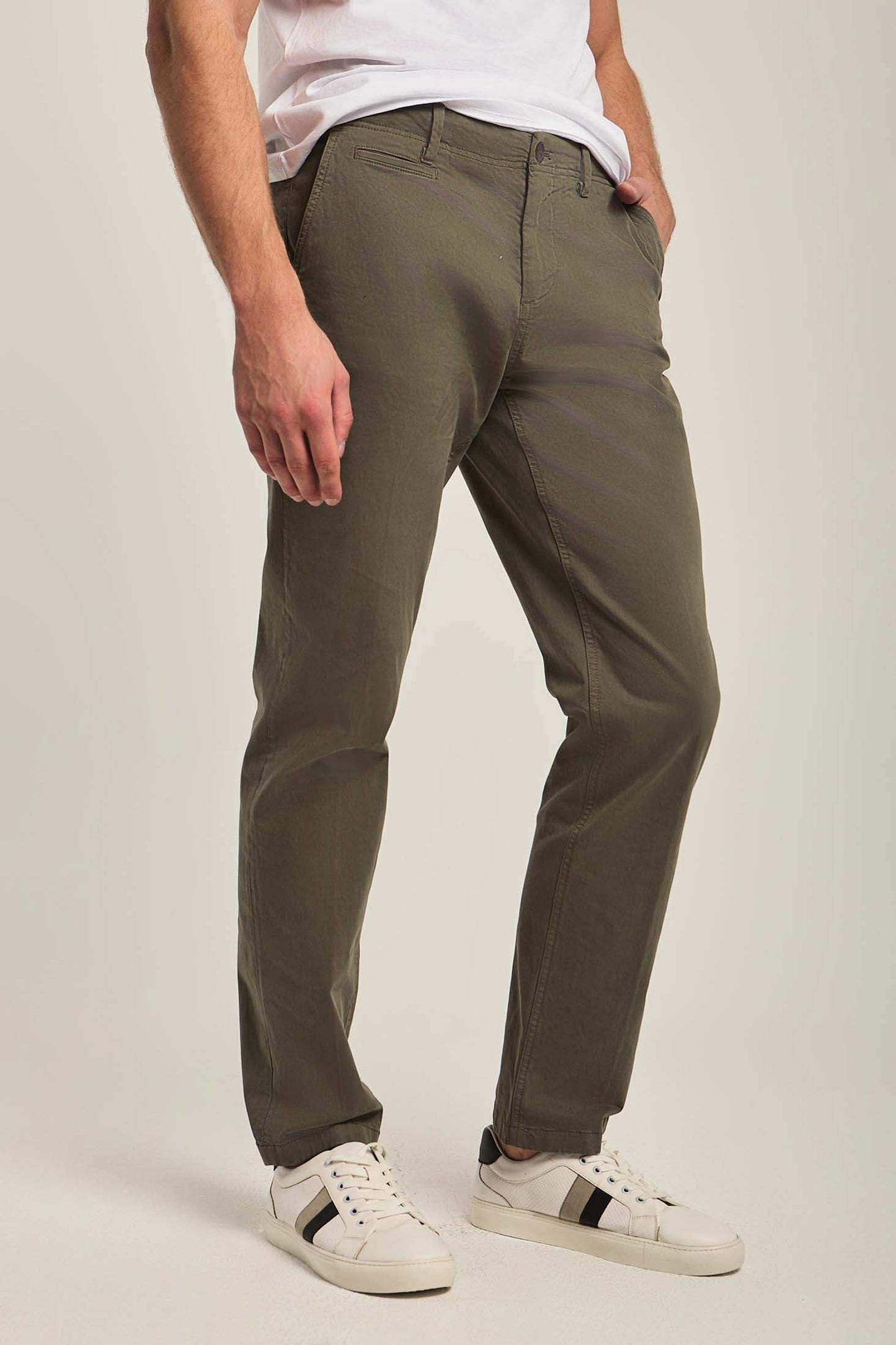 Men Regular Fit Pant - Olive Green