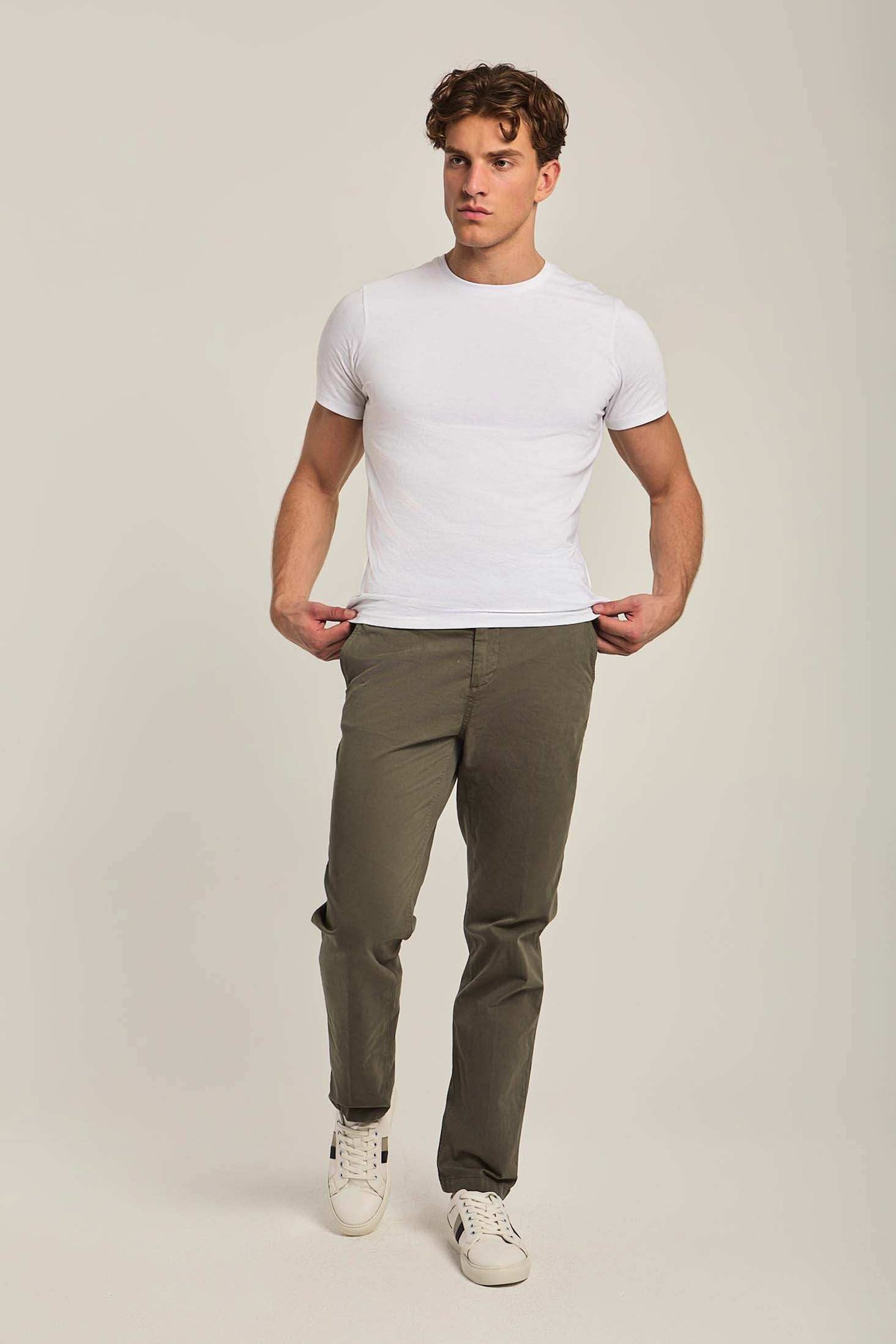 Men Regular Fit Pant - Olive Green