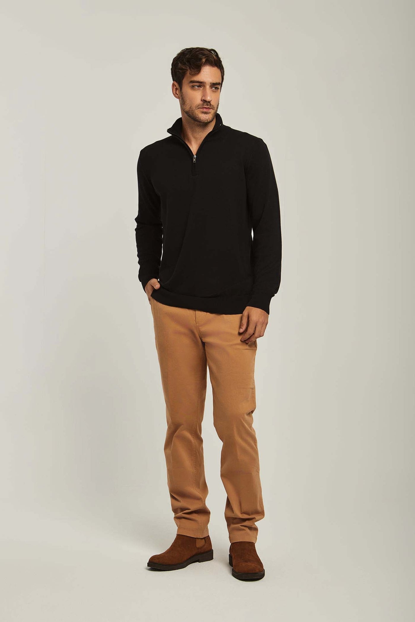 Men Regular Fit Pant - Brown