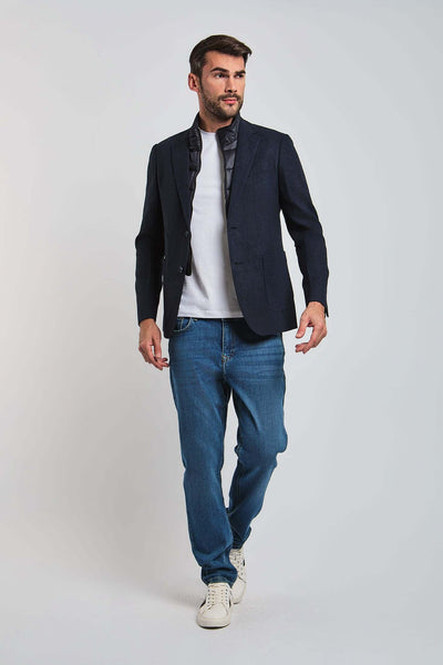 Men Regular Fit Blazer - Blue