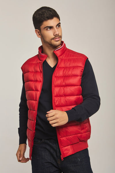 Men Regular Fit Vest - Red