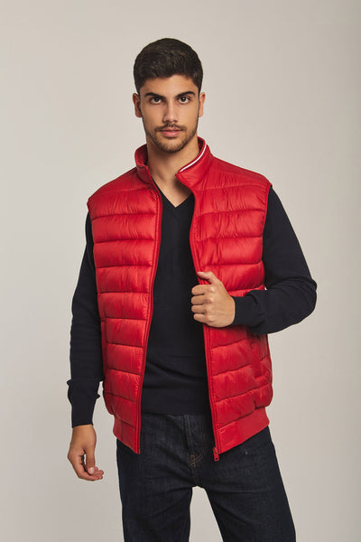 Men Regular Fit Vest - Red