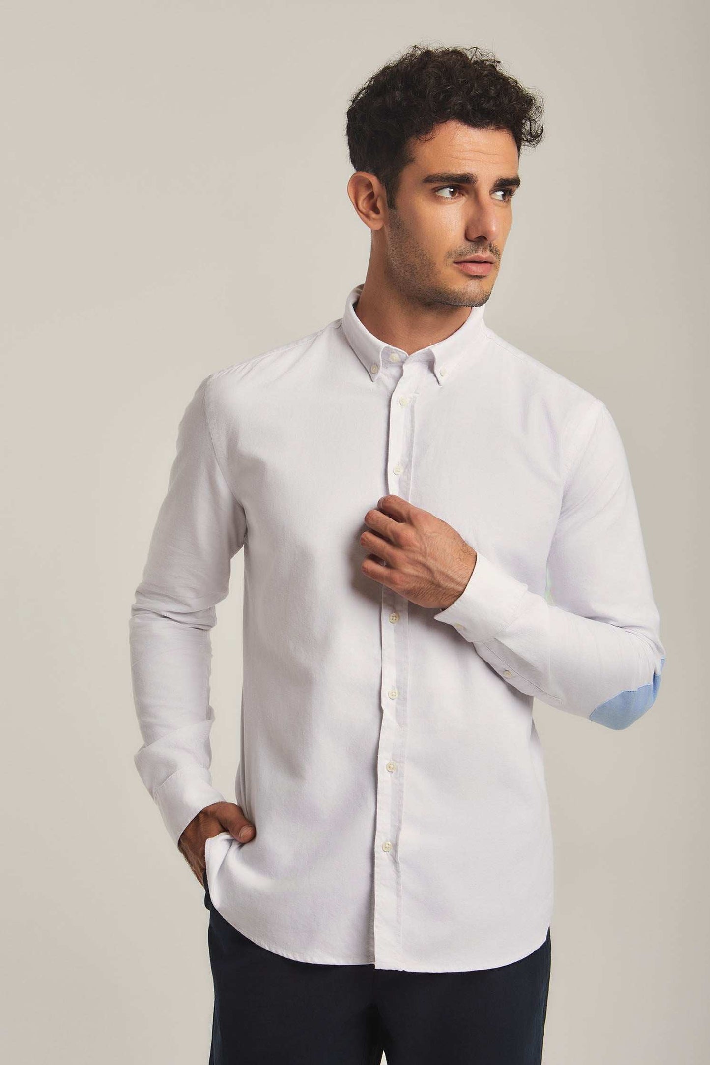 Men Slim Fit Shirt - White