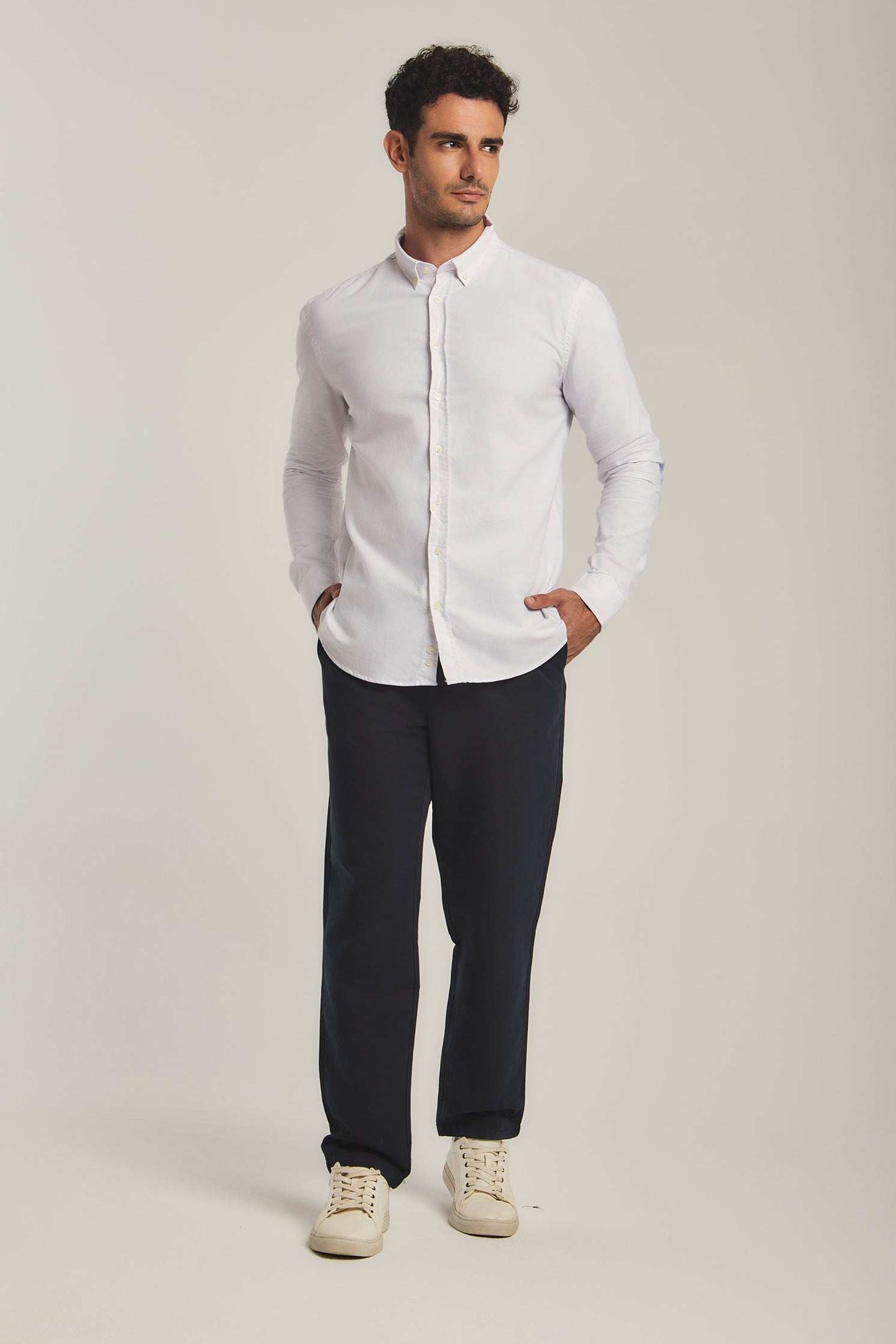 Men Slim Fit Shirt - White