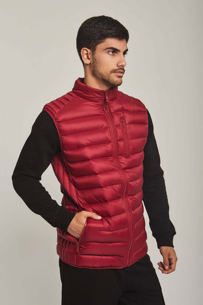 Men Regular Fit Vest - Red