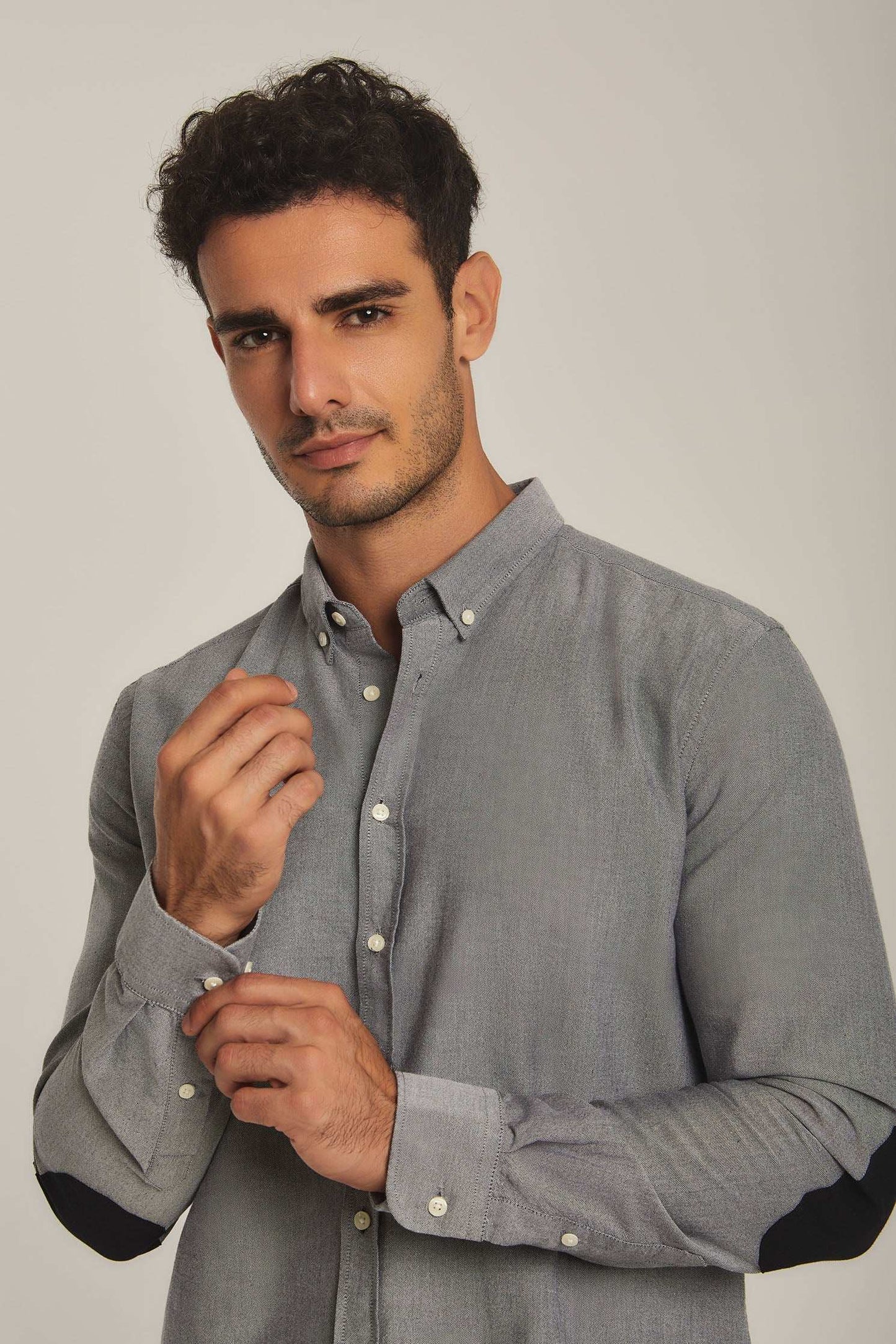 Men Slim Fit Shirt - Grey