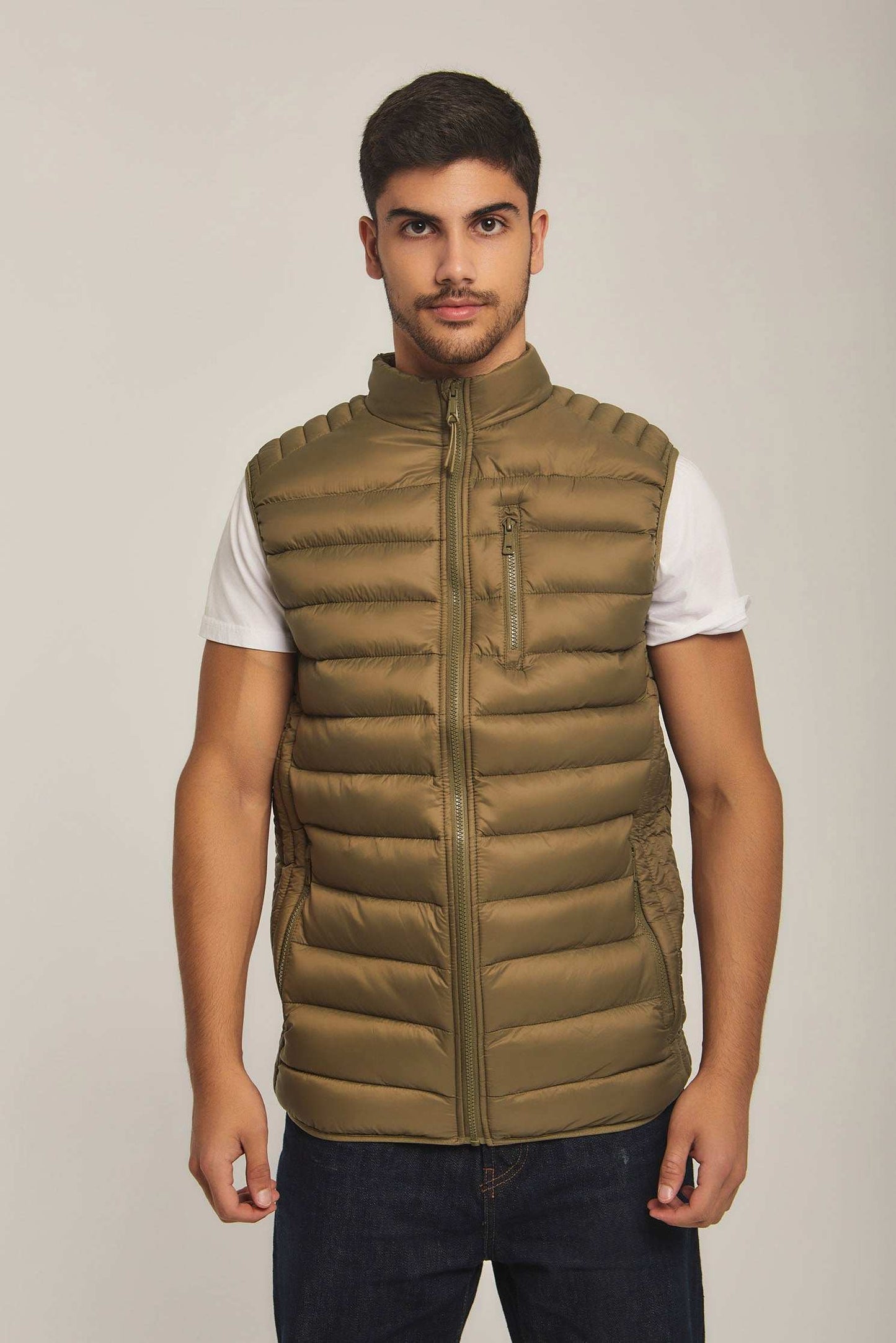 Men Regular Fit Vest - Green