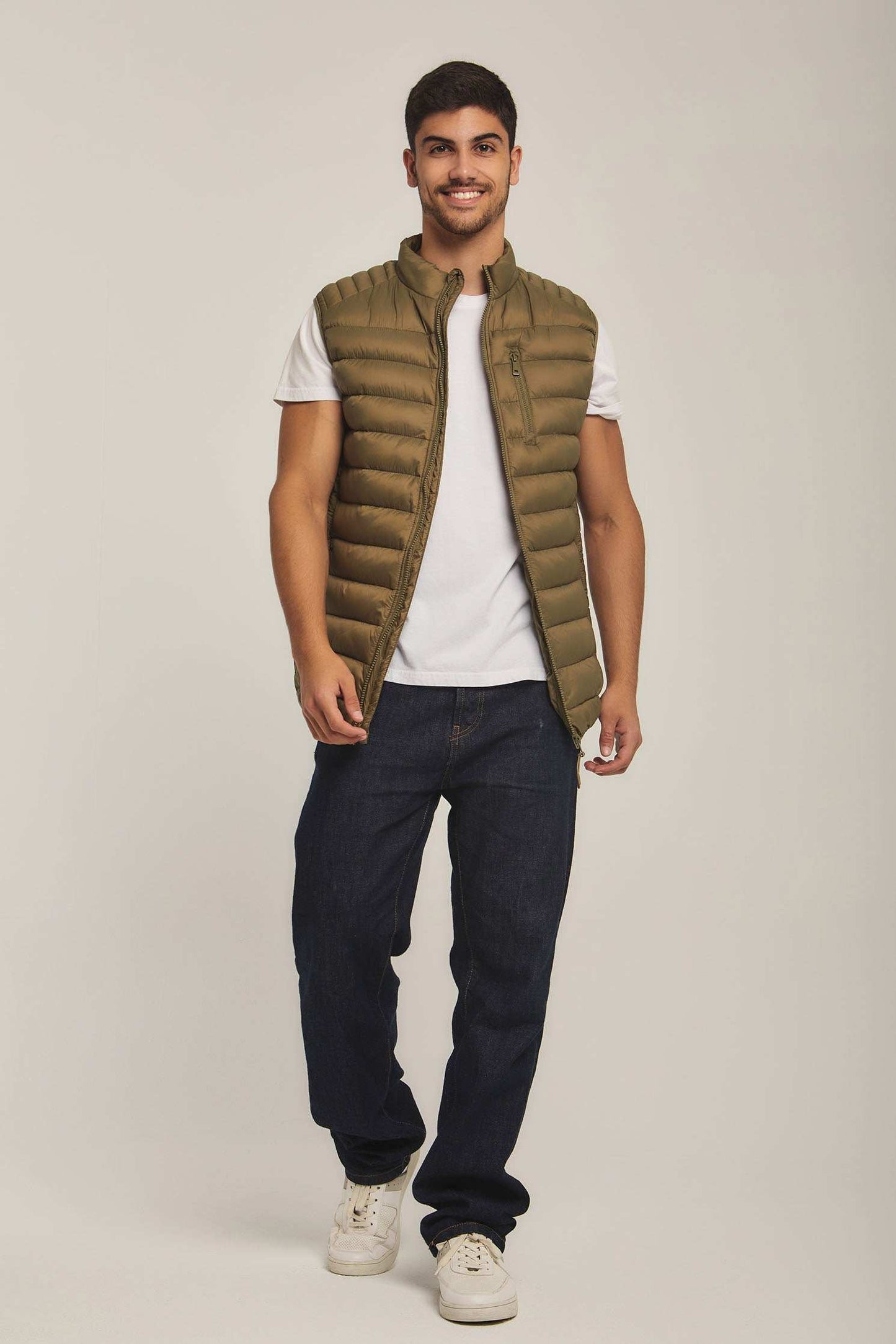 Men Regular Fit Vest - Green