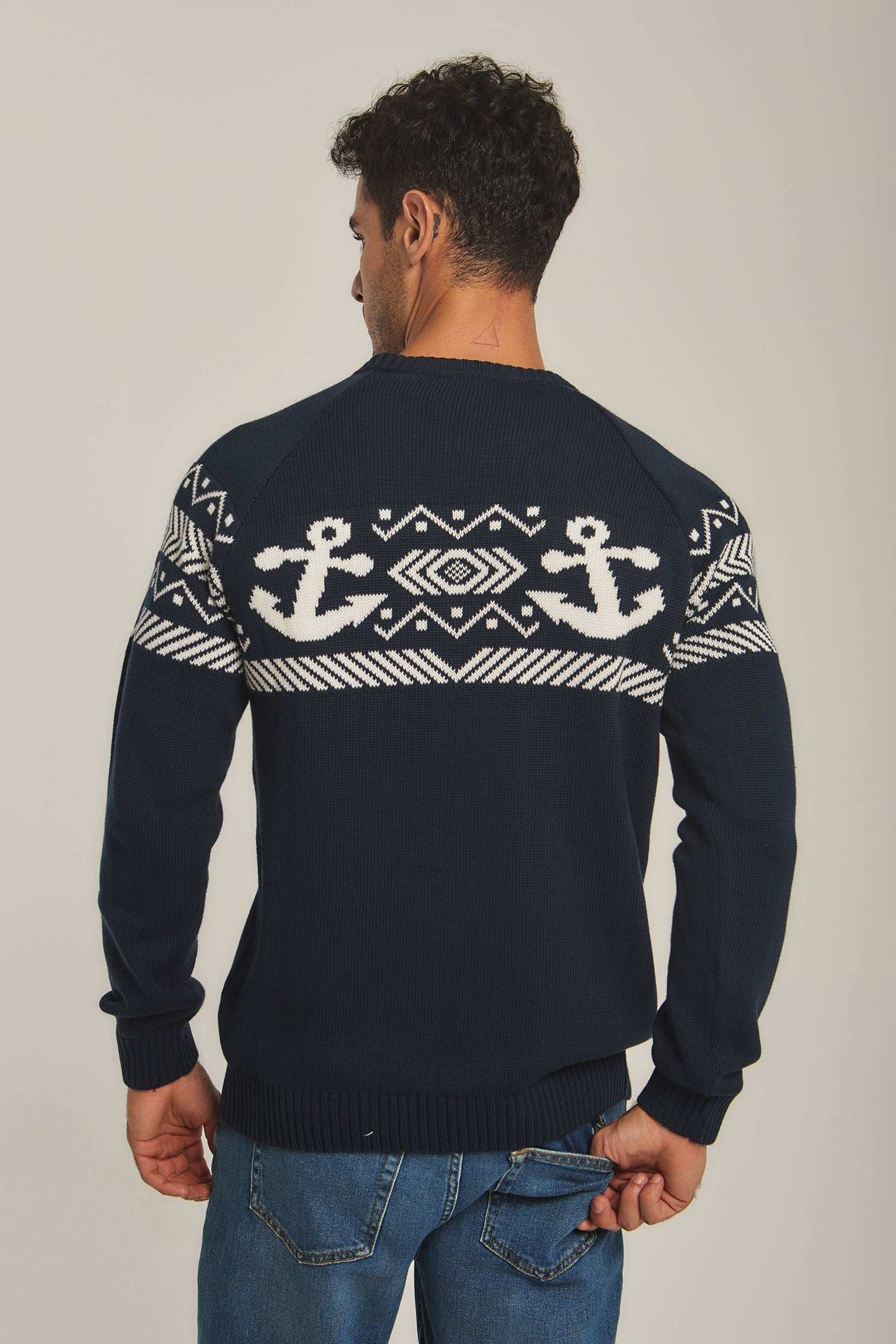 Men Regular Fit Pullover - Navy
