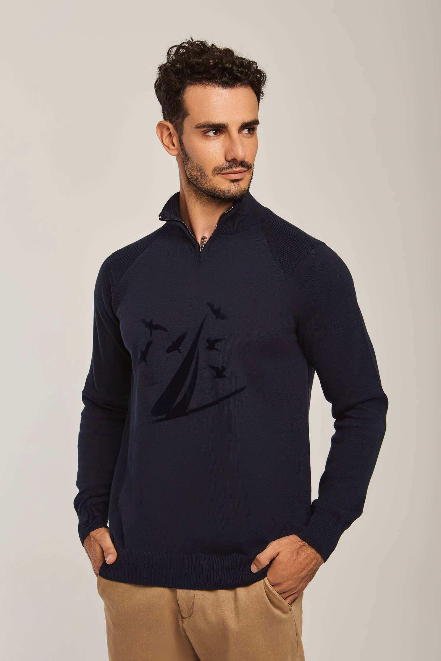Men Regular Fit Pullover - Navy