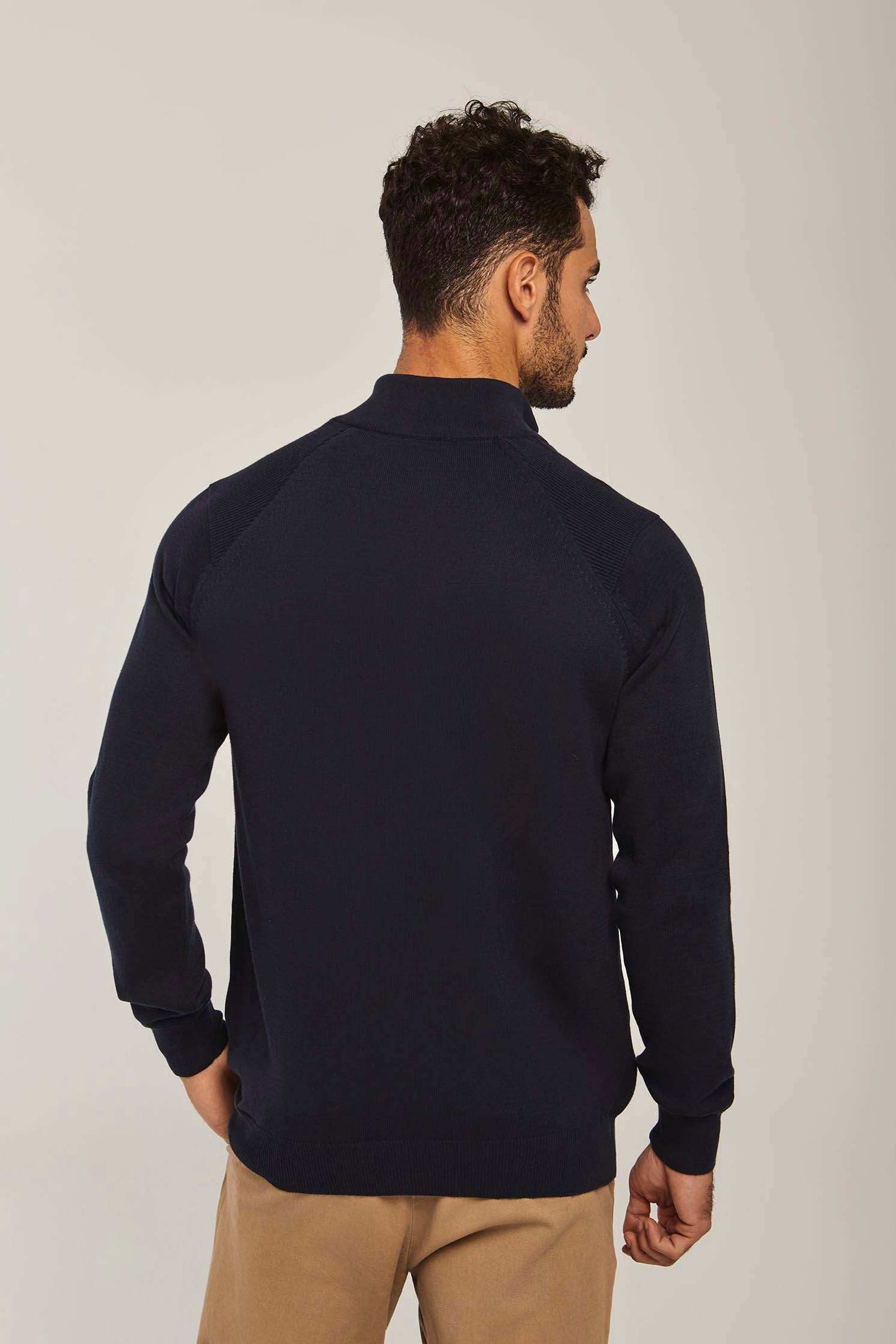 Men Regular Fit Pullover - Navy