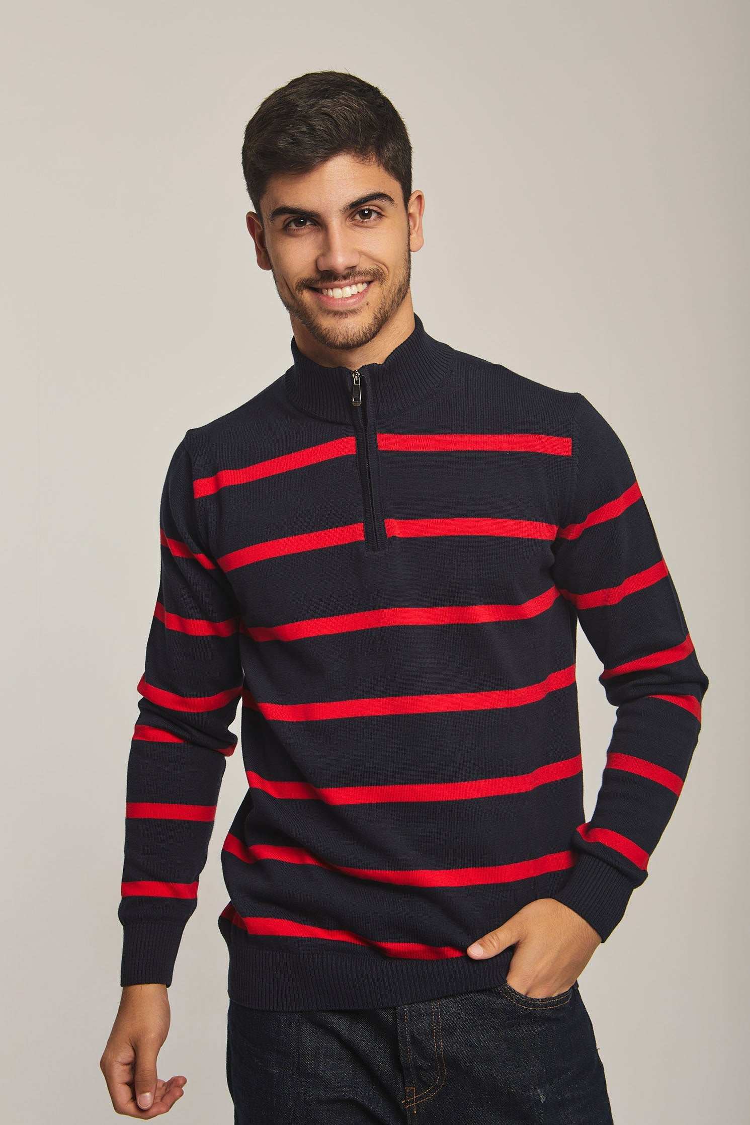 Men Regular Fit Pullover - Navy