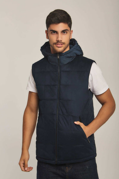 Men Regular Fit Vest - Blue