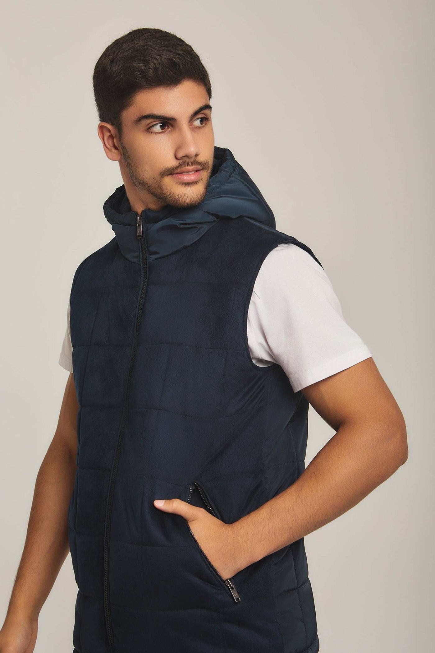 Men Regular Fit Vest - Blue