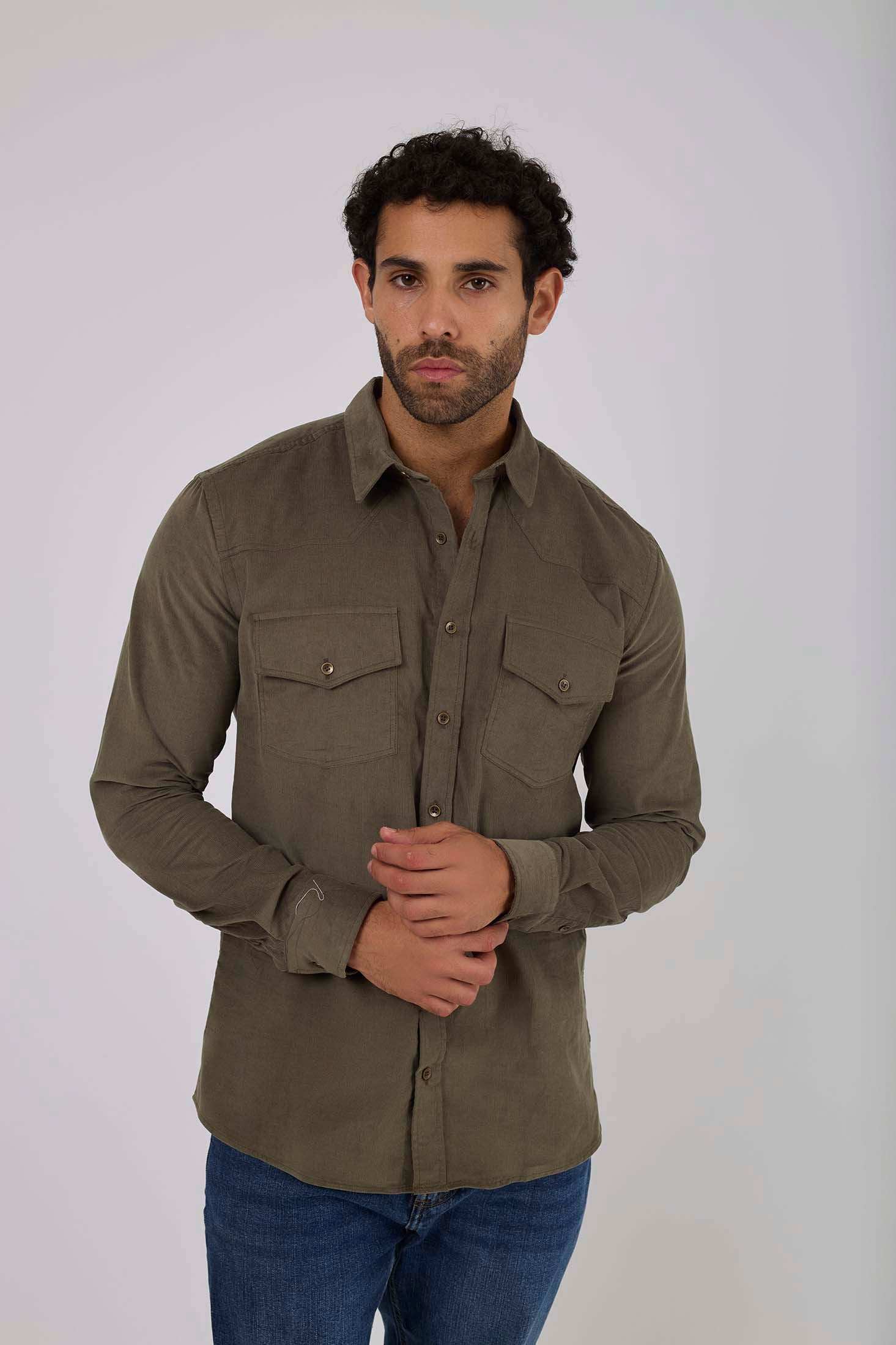 Men Slim Fit Shirt - Green