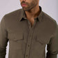 Men Slim Fit Shirt - Green