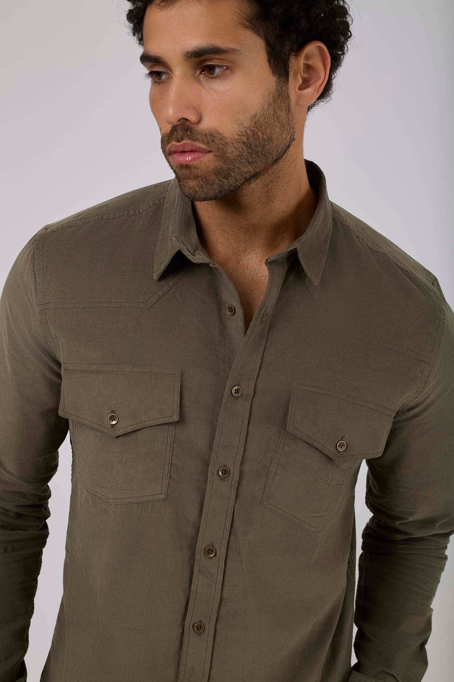 Men Slim Fit Shirt - Green