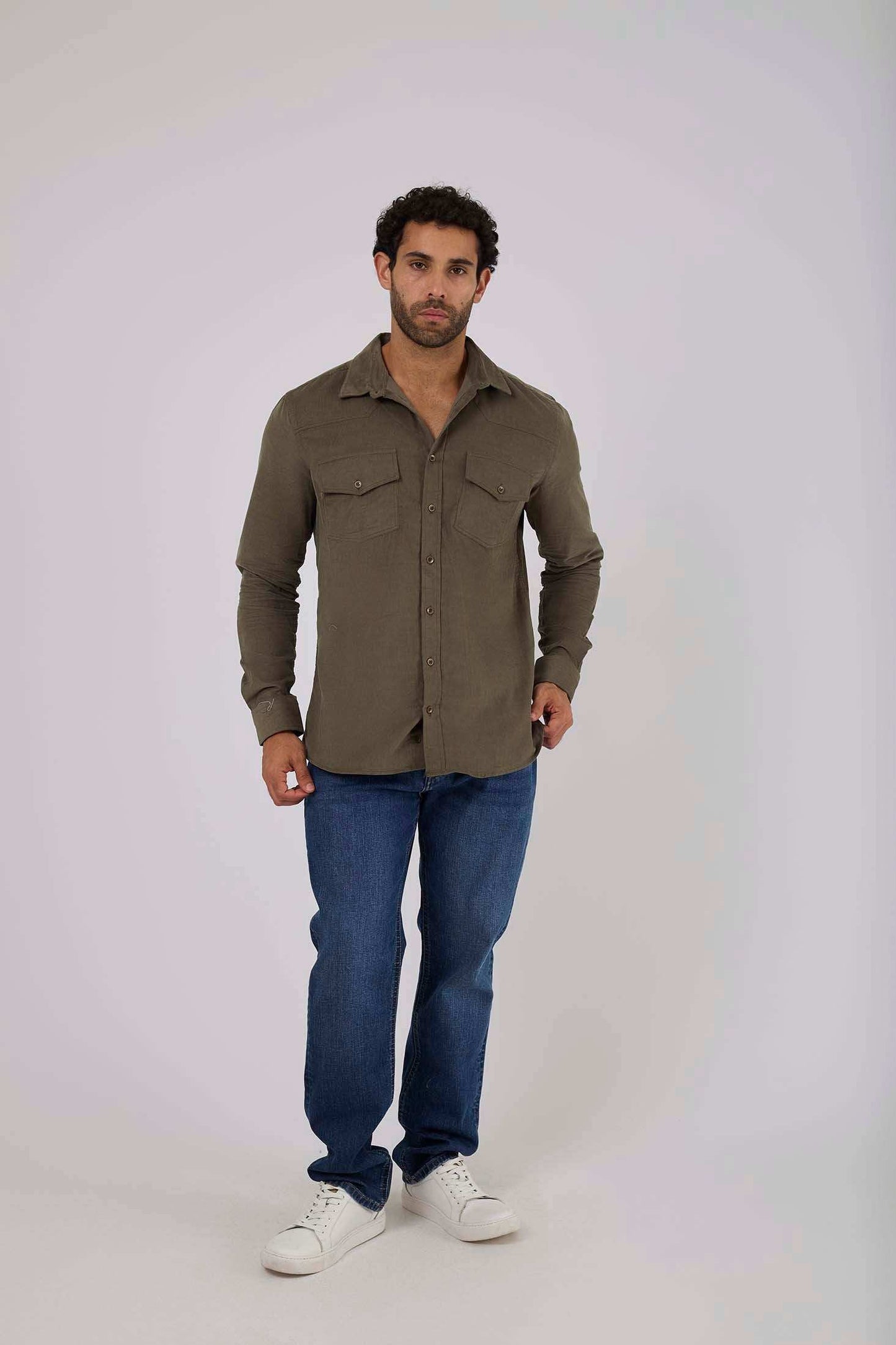 Men Slim Fit Shirt - Green