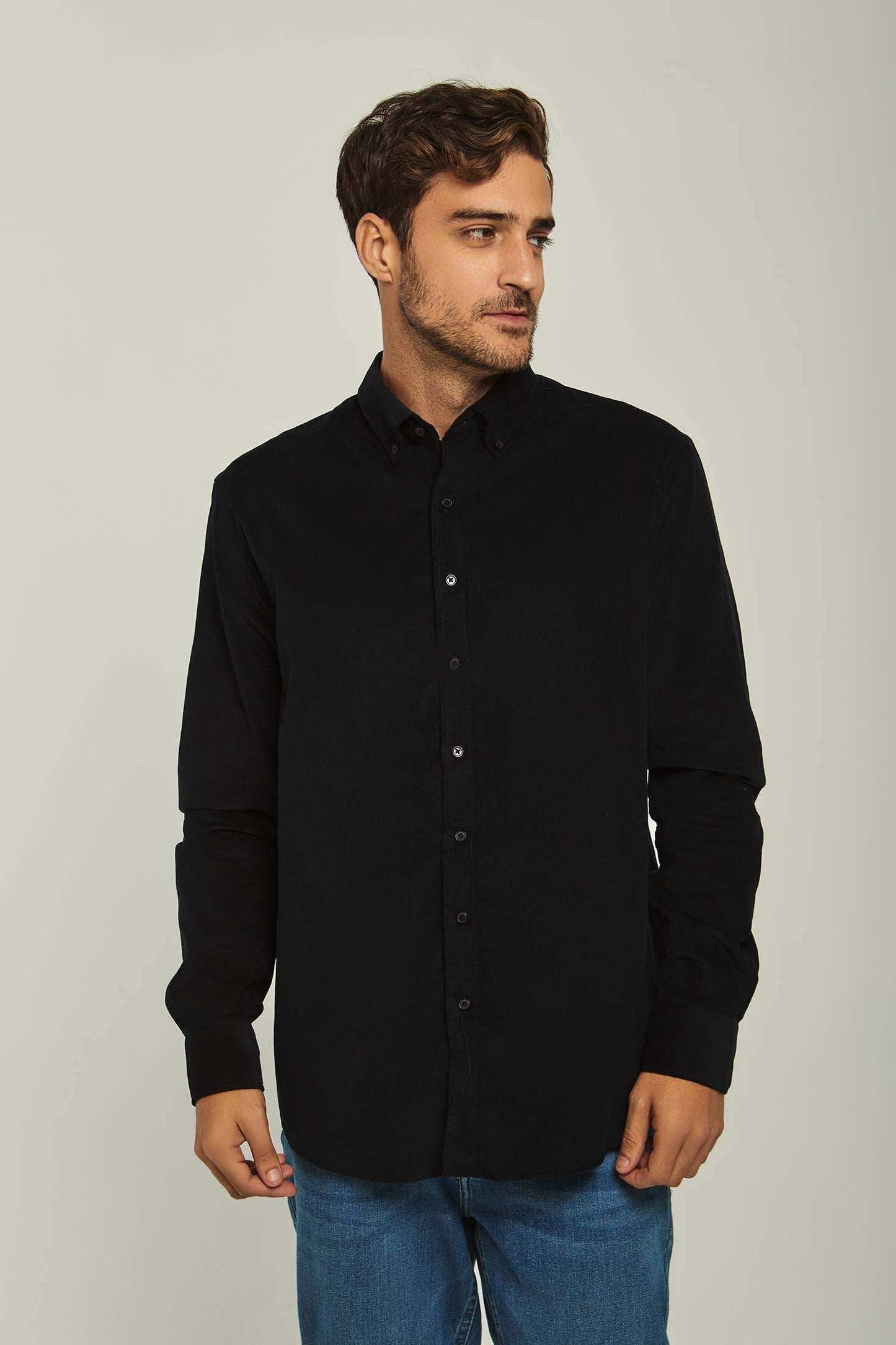 Men Regular Fit Shirt - Black
