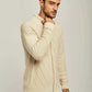 Men Regular Fit Cardigan - Beige