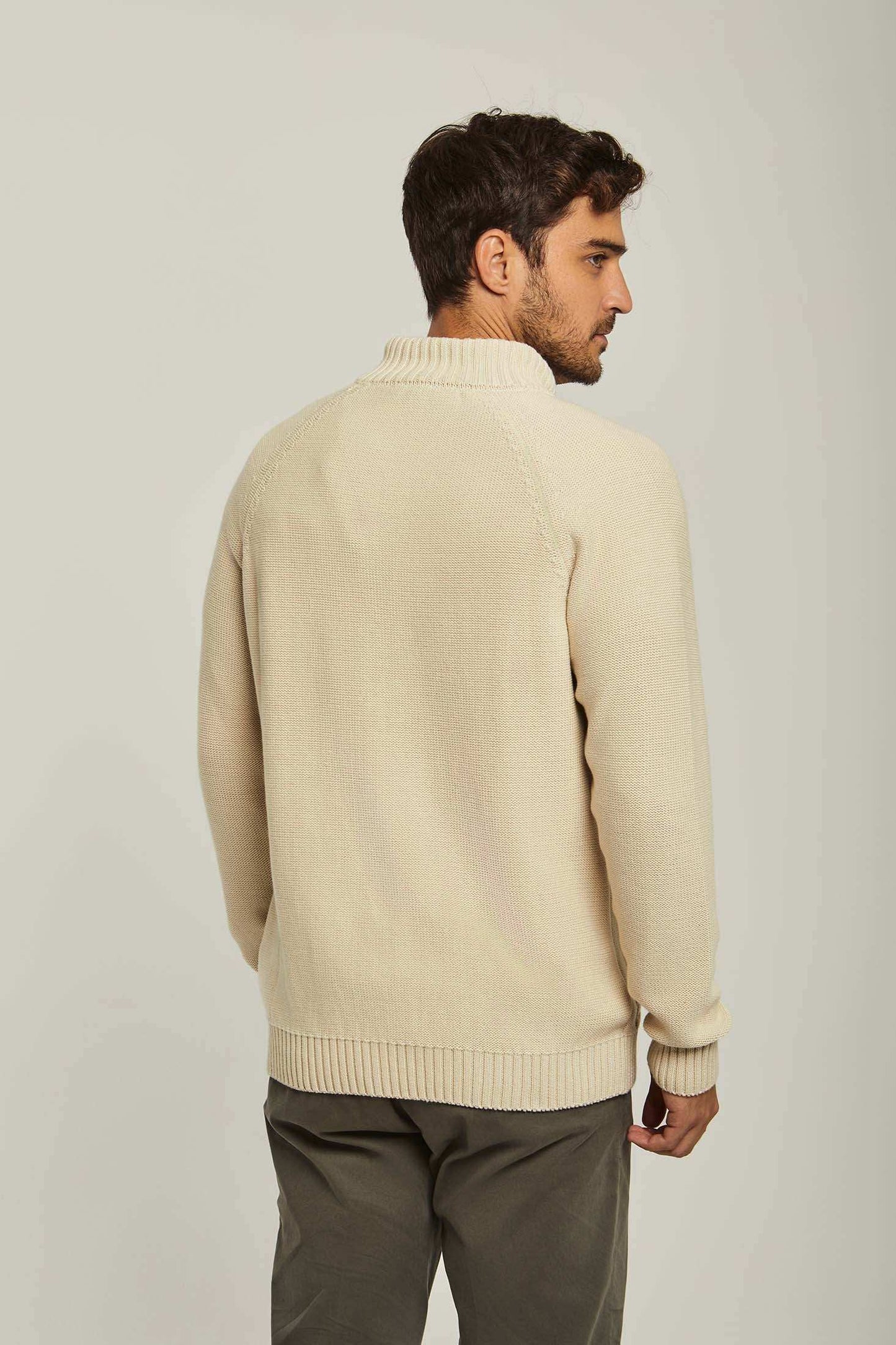 Men Regular Fit Cardigan - Beige