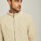Men Regular Fit Cardigan - Beige