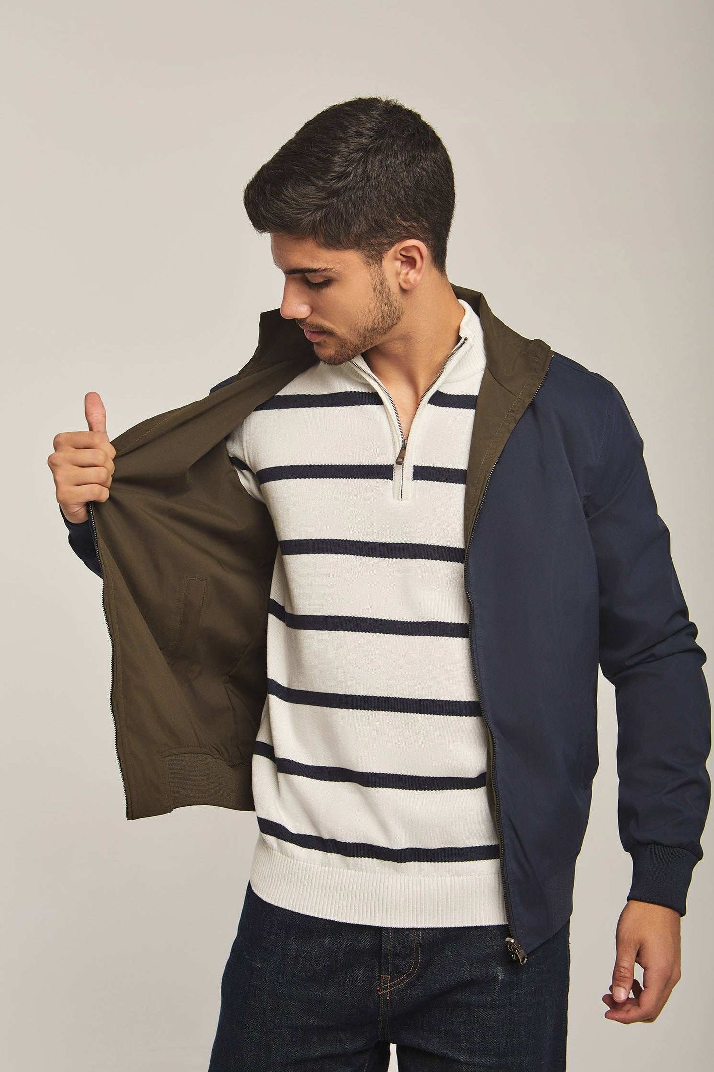 Men Regular Fit Jacket - Navy