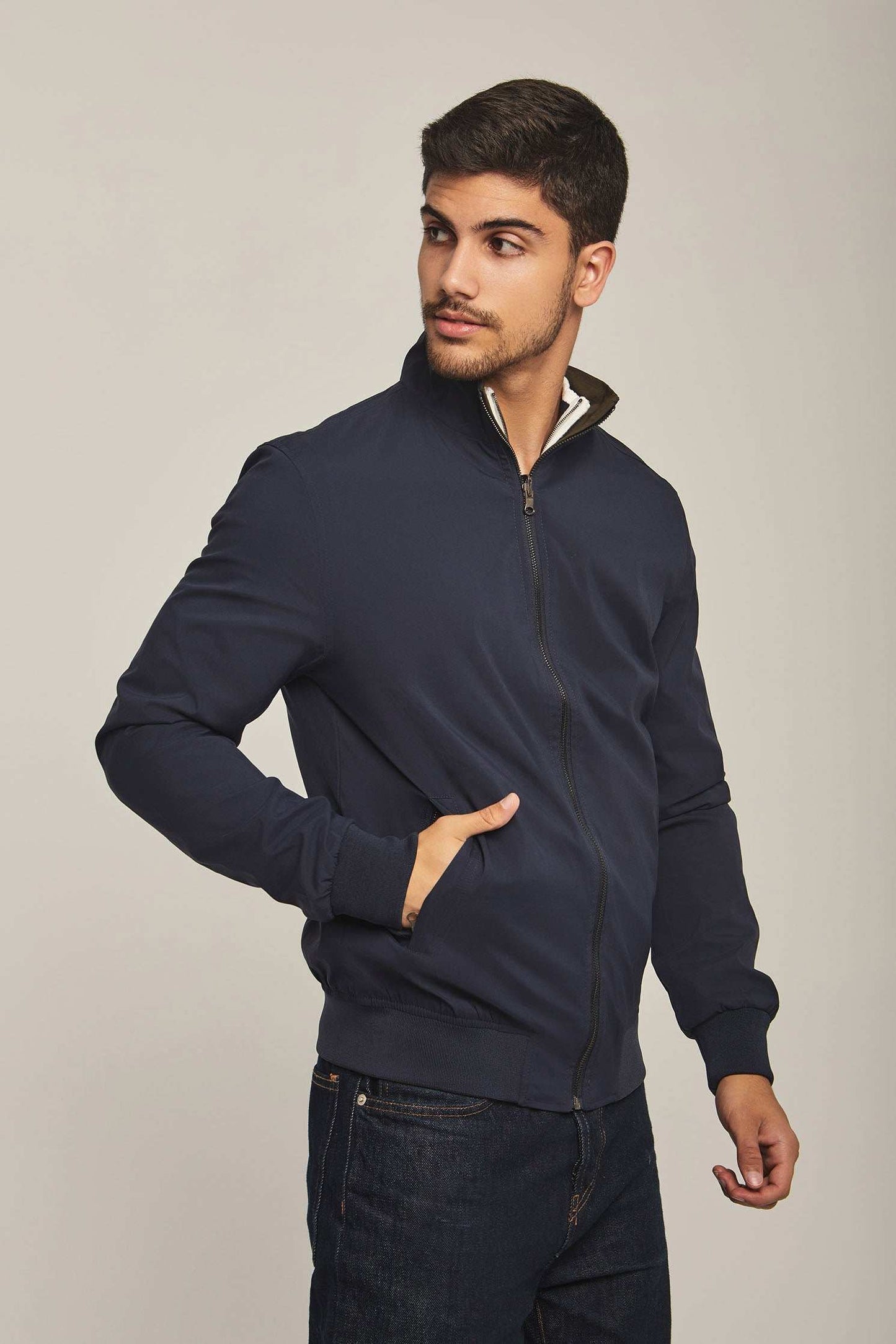 Men Regular Fit Jacket - Navy
