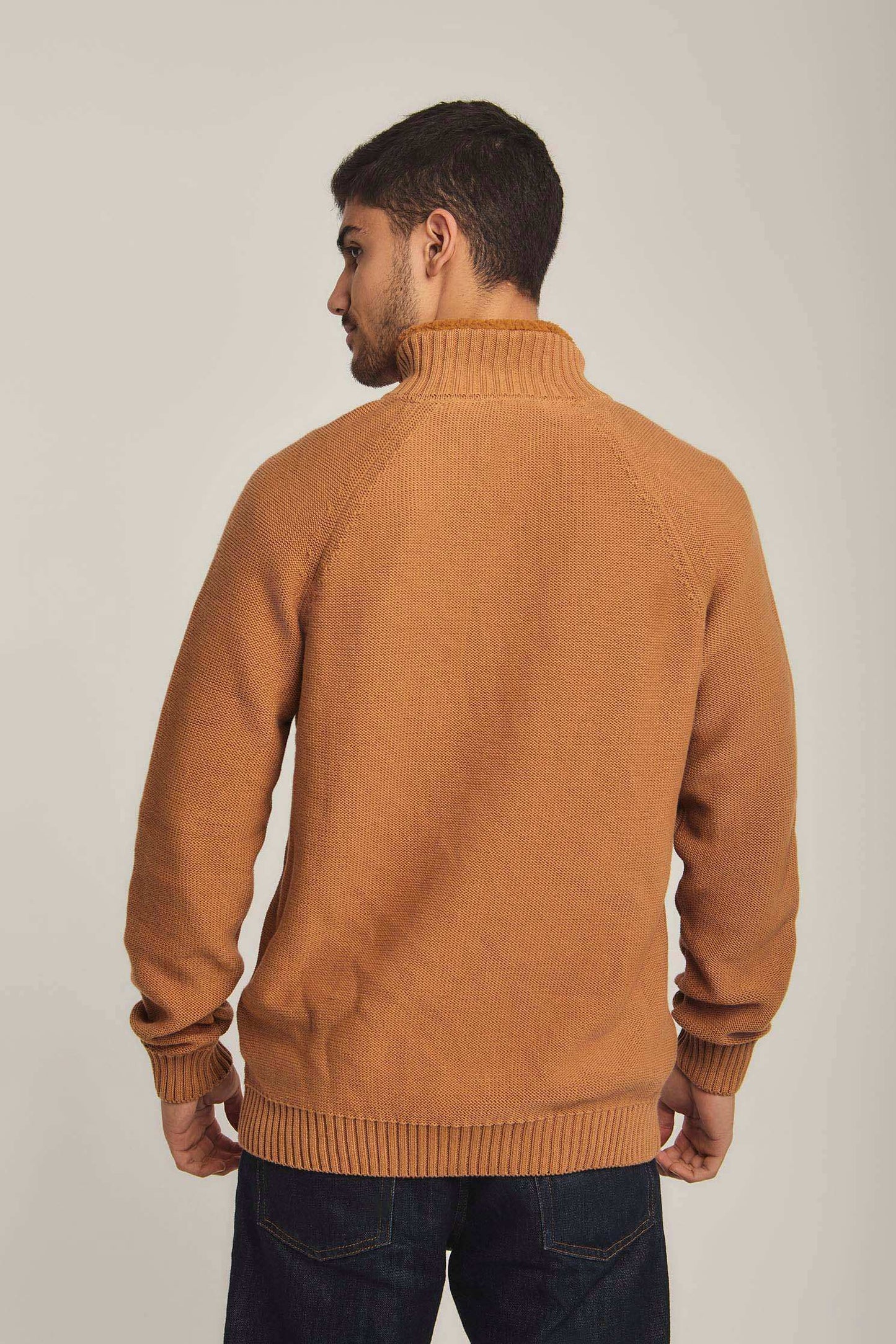 Men Regular Fit Cardigan - Brown