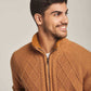 Men Regular Fit Cardigan - Brown