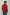 Man wearing a casual red jacket and blue jeans, back view, neutral background