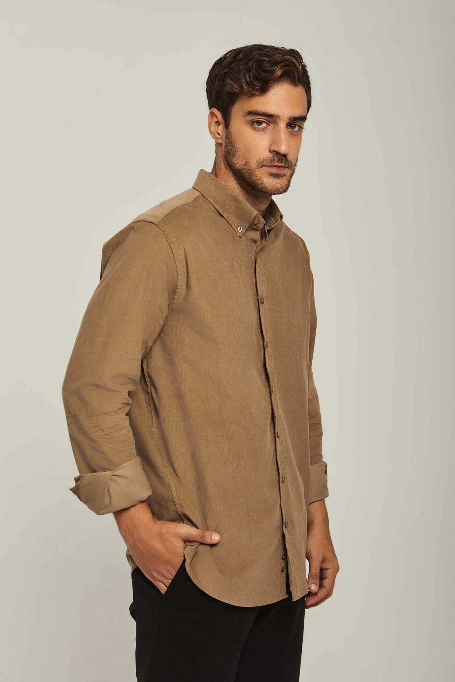 Men Regular Fit Shirt - Brown