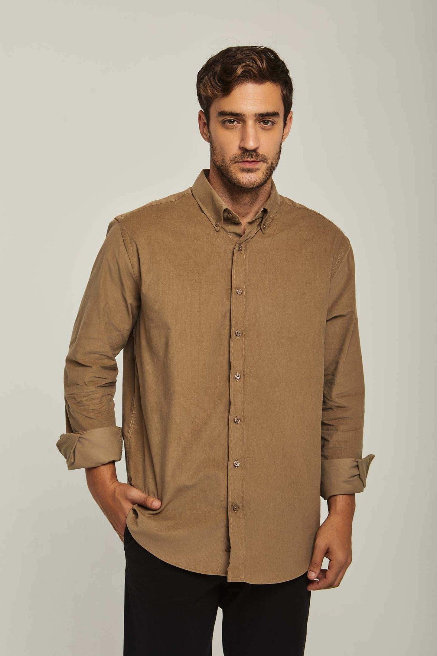 Men Regular Fit Shirt - Brown