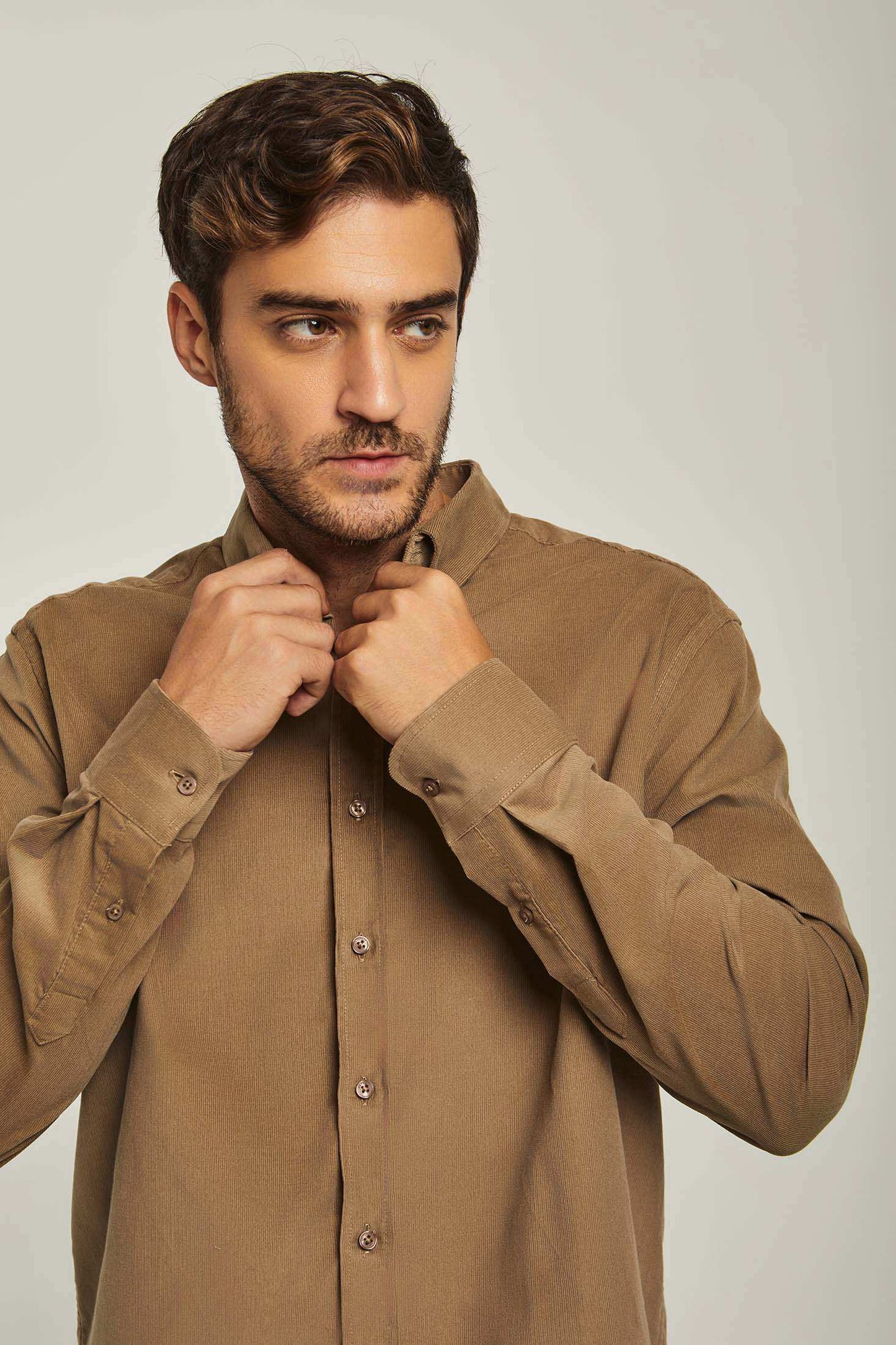 Men Regular Fit Shirt - Brown