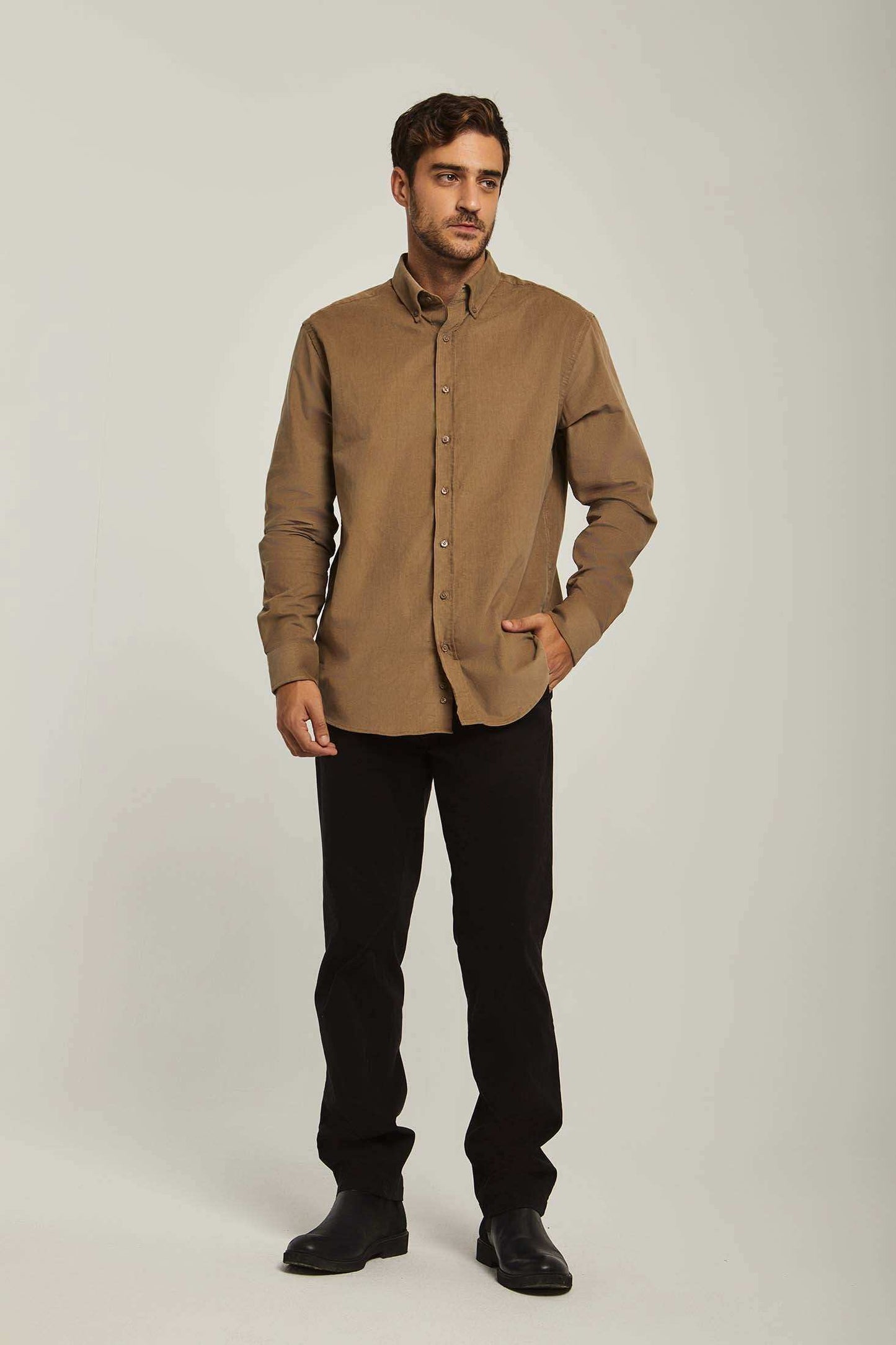 Men Regular Fit Shirt - Brown