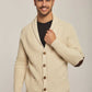 Men Regular Fit Cardigan - Beige