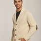 Men Regular Fit Cardigan - Beige