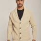 Men Regular Fit Cardigan - Beige