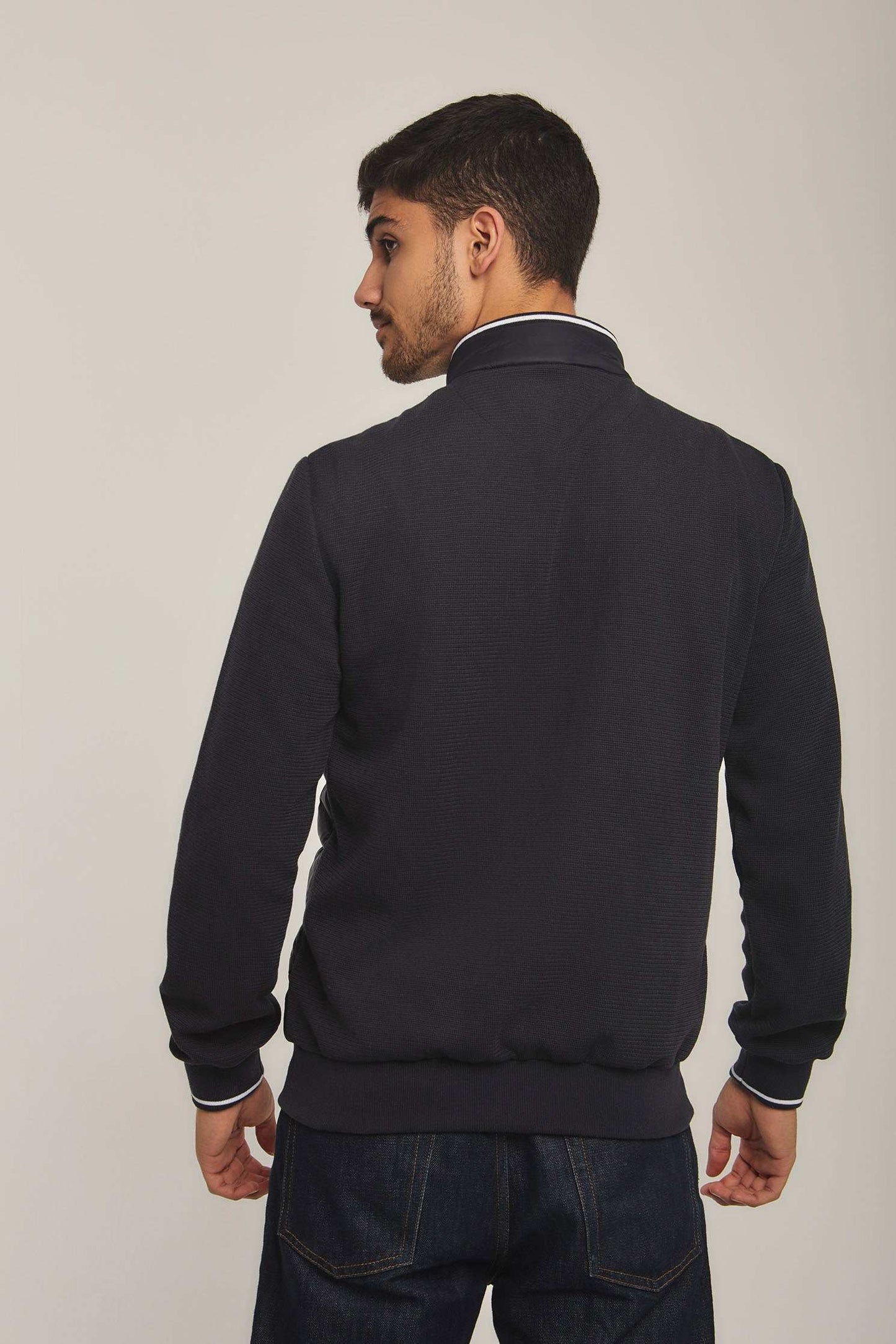 Men Regular Fit Jacket - Navy