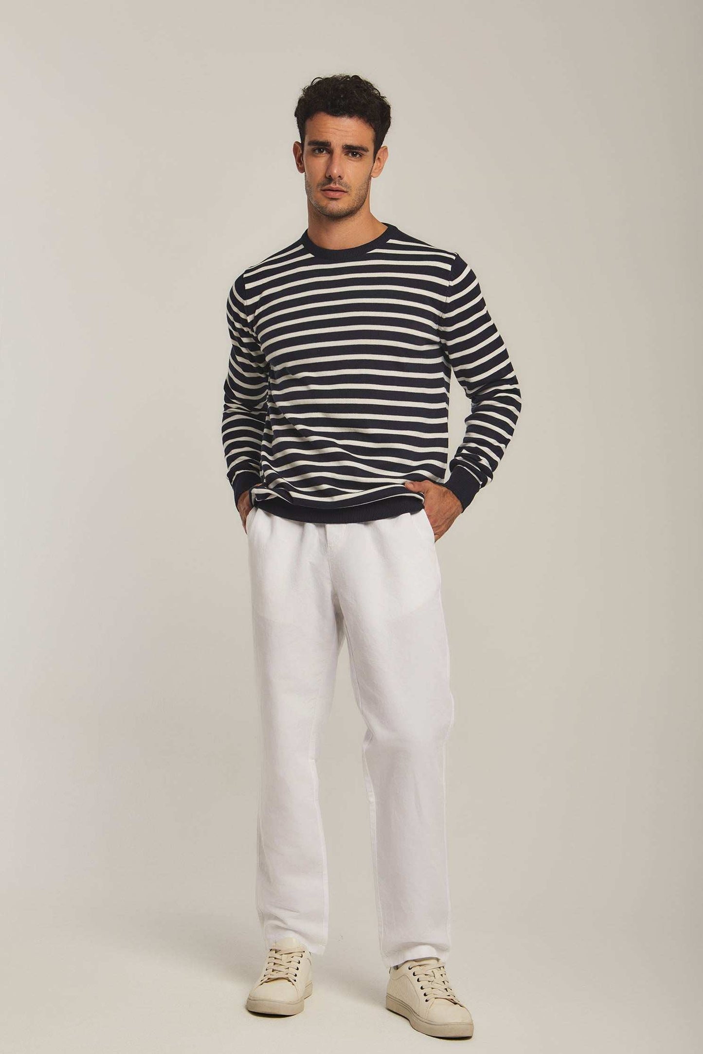 Men Regular Fit Pullover - Navy