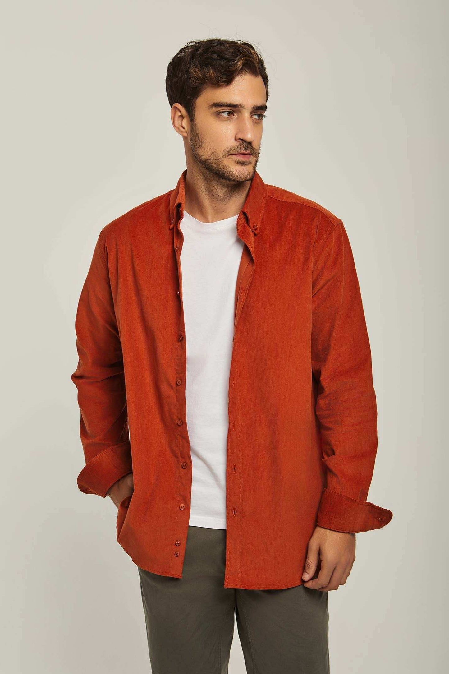 Men Regular Fit Shirt - Brown