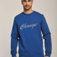 Men Regular Fit Sweat Shirt - Blue