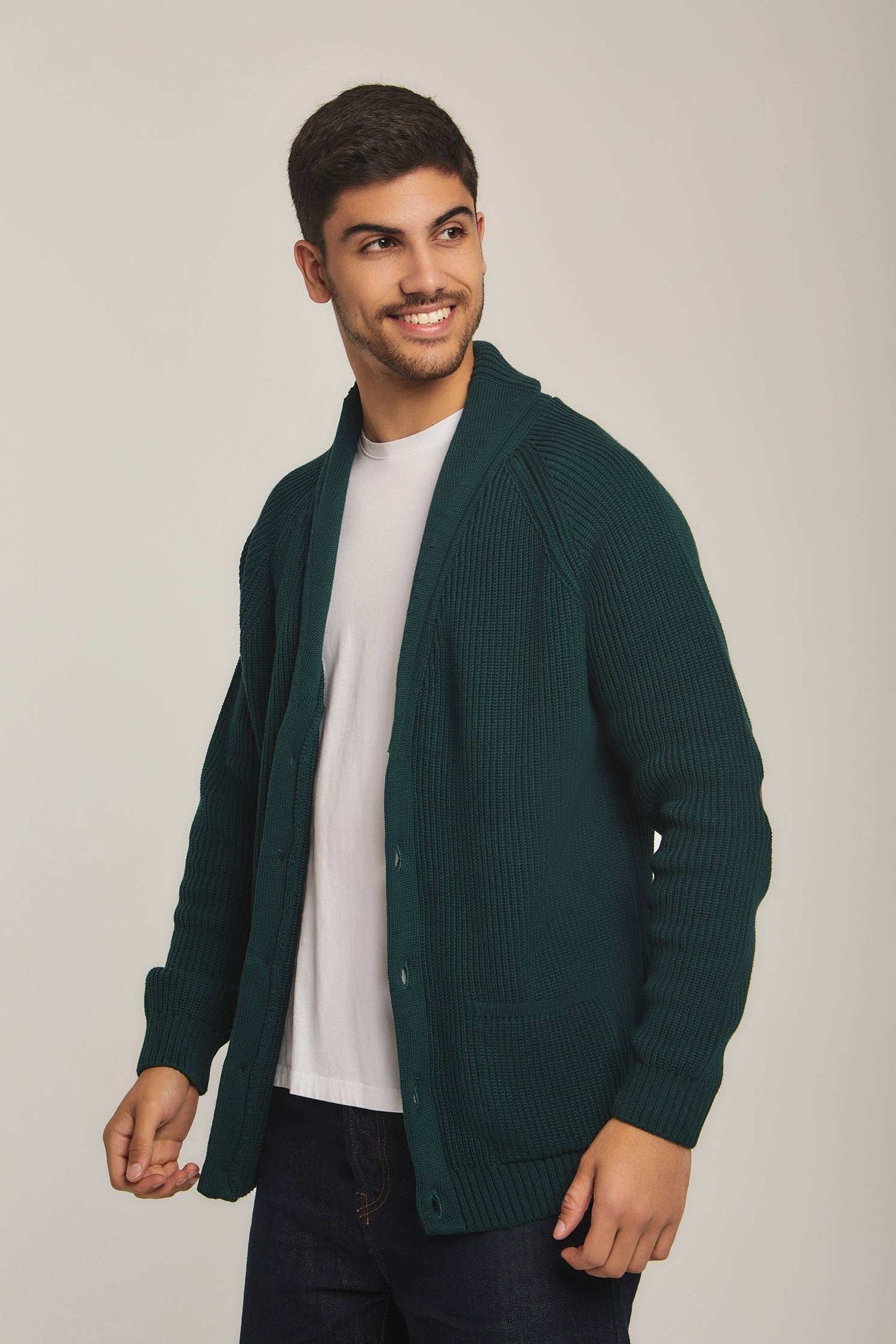 Men Regular Fit Cardigan - Green