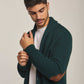 Men Regular Fit Cardigan - Green