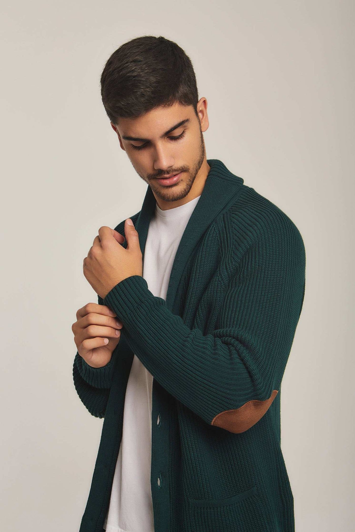 Men Regular Fit Cardigan - Green