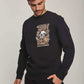 Men Regular Fit Sweat Shirt - Black