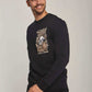 Men Regular Fit Sweat Shirt - Black
